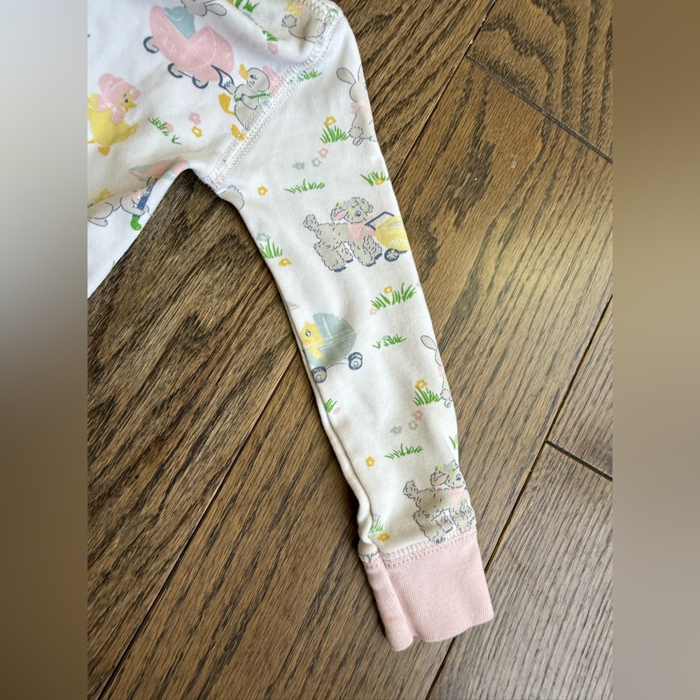 The Beaufort Bonnet Company Pink and White Kids Pajamas 2T toddler bunny easter - Picture 2 of 6
